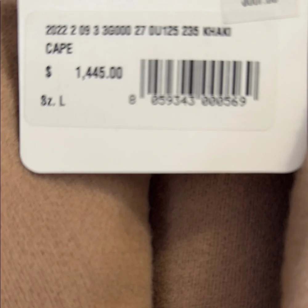 NWT Moncler Tan Cape with Fringe Detail - Picture 8 of 8